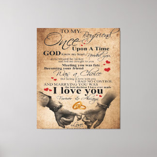 Love Quote For Boyfriend | Matching Couple Gift Canvas Print