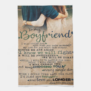 Love Quote For Boyfriend Trendy Gift Kitchen Towel