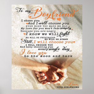 Love Quote For Boyfriend Trendy Gift Poster