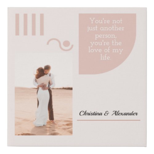 Love Quote For Couples Faux Canvas Print