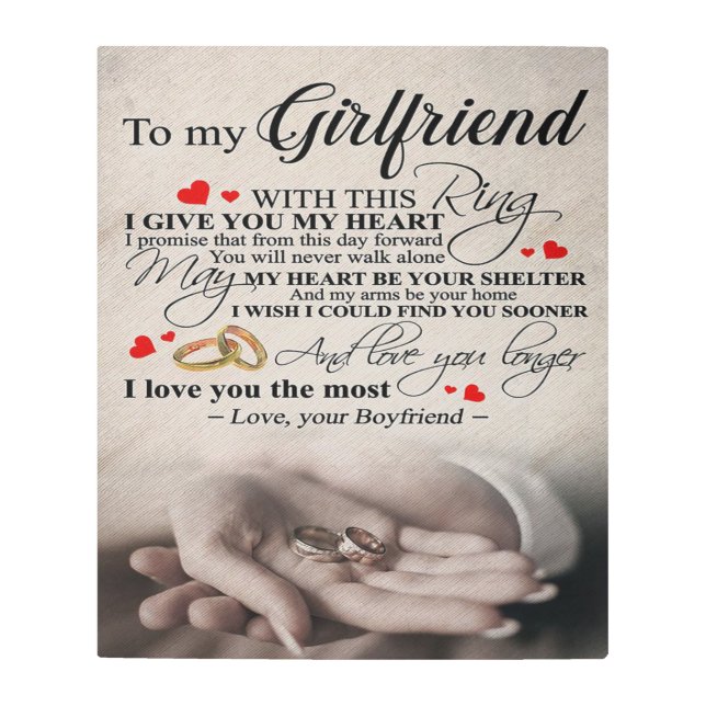Love Quote For Girlfriend | Best Gift For Wife Metal Print (Front)