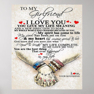 Love Quote For Girlfriend Best Gift For Wife Poster