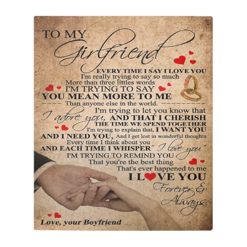 Love Quote For Girlfriend  Cute Decor Gift