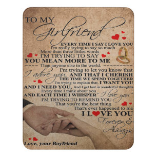 Love Quote For Girlfriend   Cute Decor Gift Door Sign