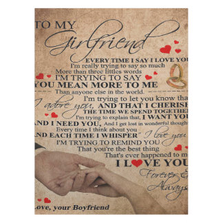Love Quote For Girlfriend | Cute Decor Gift Tablecloth
