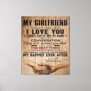 Love Quote For Girlfriend Funny Quotes Gift Canvas Print
