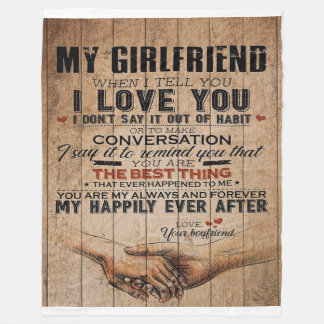 Love Quote For Girlfriend | Funny Quotes Gift Fleece Blanket