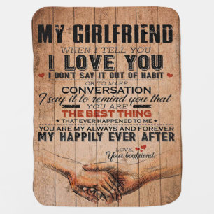 Love Quote For Girlfriend,Girlfriend Birthday Gift Baby Blanket