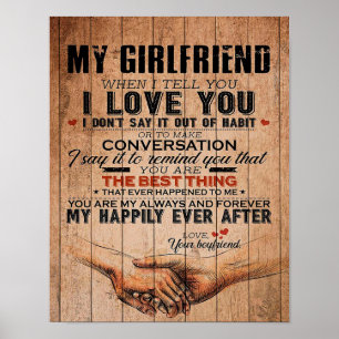 Love Quote For Girlfriend,Girlfriend Birthday Gift Poster