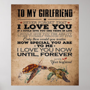 Love Quote For Girlfriend Lovely Couple Gift Poster