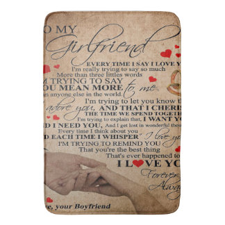 Love Quote For Girlfriend | Matching couple gift Bath Mat