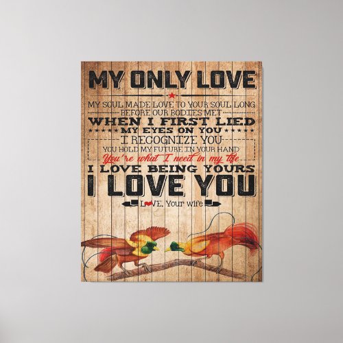 Love Quote For Husband  Best Gift For Husband Canvas Print