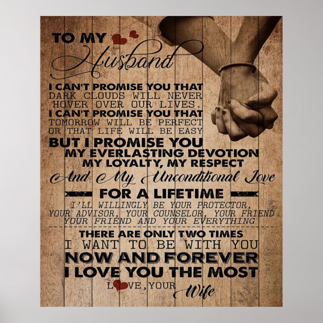 Love Quote For Husband | Best Gift For Husband Poster (Front)