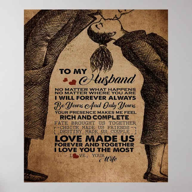 Love Quote For Husband | Best Gift For Husband Poster (Front)