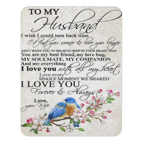 Love Quote For Husband  Cute Decor Door Sign