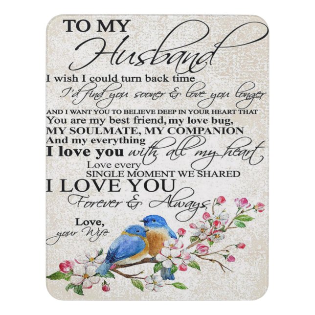 Love Quote For Husband | Cute Decor Door Sign (Contemporary Vert)