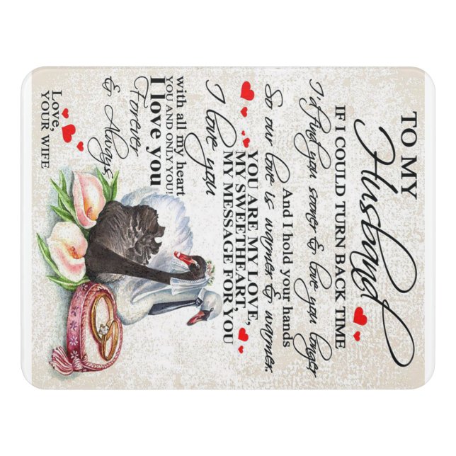 Love Quote For Husband | Cute Gift For Boyfriend Door Sign (Contemporary Front)