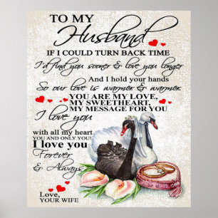 Love Quote For Husband Cute Gift For Boyfriend Poster