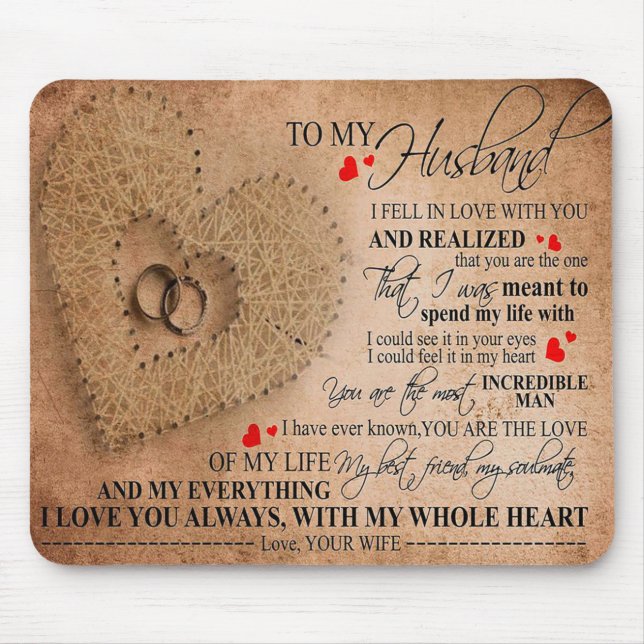 Love Quote For Husband | Funny Quote Mouse Pad (Front)
