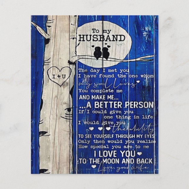 Love Quote For Husband Gift Idea, Husband Birthday Flyer (Front)