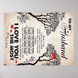 Love Quote For Husband Gift Idea, Husband Birthday Poster