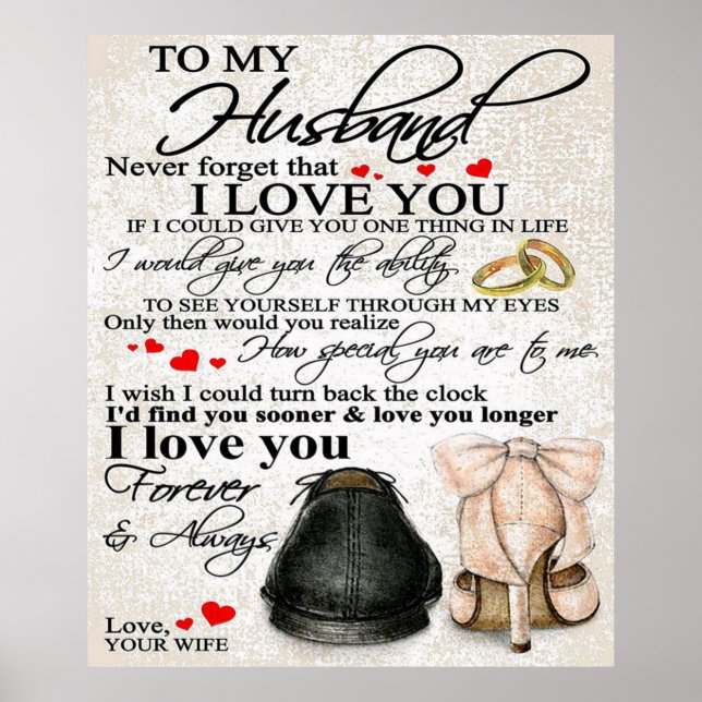 Love Quote For Husband | Lovely Family Decor Gift (Front)