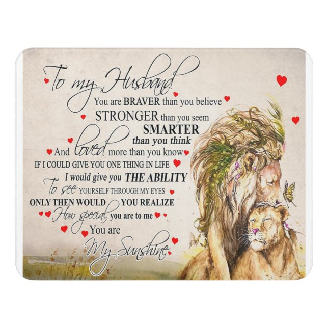 Love Quote For Husband | Lovely Gift Door Sign (Contemporary Front)