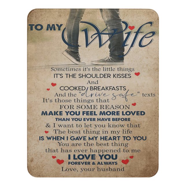 Love Quote For Wife | Best and Perfect Gift Door Sign (Contemporary Vert)