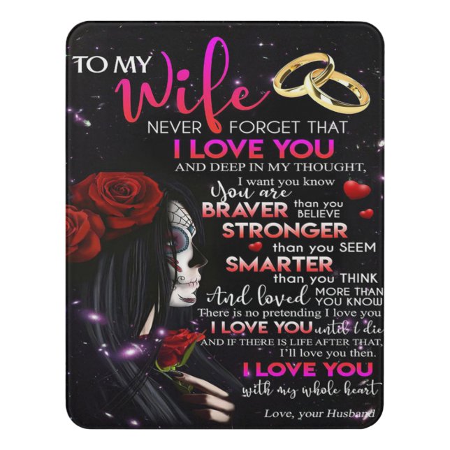 Love Quote For Wife | Best and Perfect Gift Door Sign (Contemporary Vert)