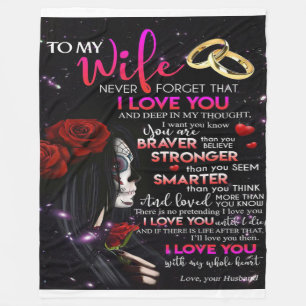 Love Quote For Wife Best and Perfect Gift Fleece Blanket