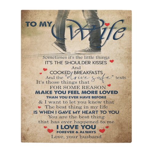 Love Quote For Wife  Best and Perfect Gift Metal Print