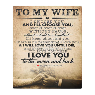 Love Quote For Wife | Best and Perfect Gift Metal Print