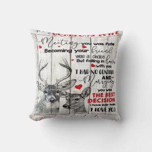 Love Quote For Wife Birthday, Wife Couple Wedding Throw Pillow