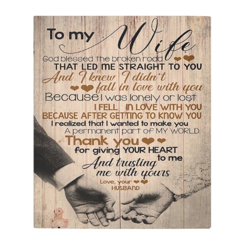 Love Quote For Wife  Cute Family Gift Metal Print