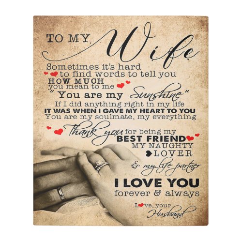 Love Quote For Wife  Home Decor Gift