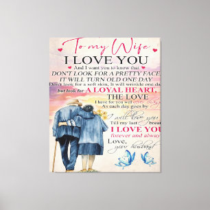 Love Quote For Wife Lovely Gift Canvas Print