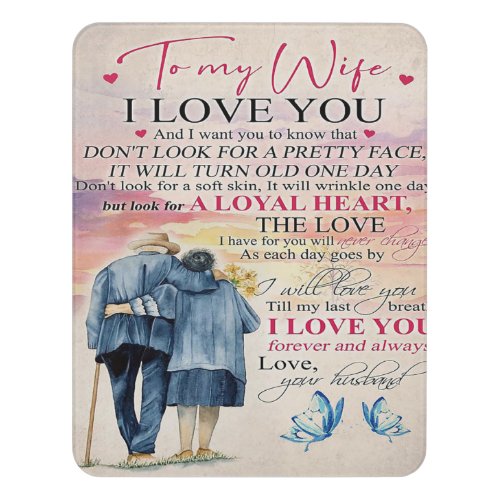 Love Quote For Wife  Lovely Gift Door Sign