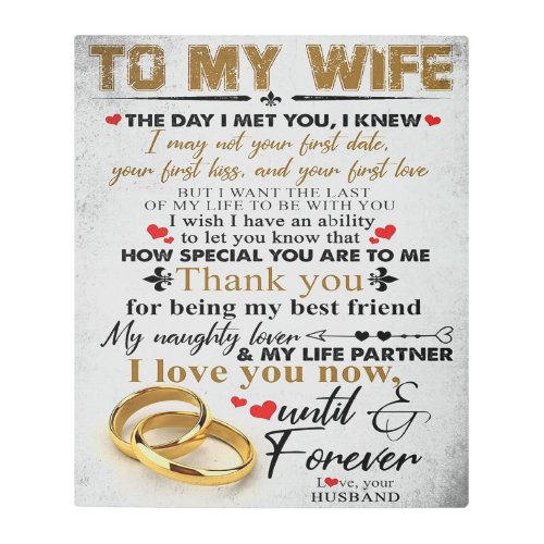 Love Quote For Wife  Matching Couples Gift Metal Print