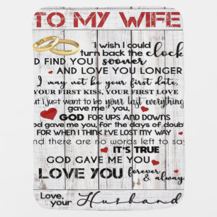 Love Quote For Wife   Trendy Present For Wife Baby Blanket