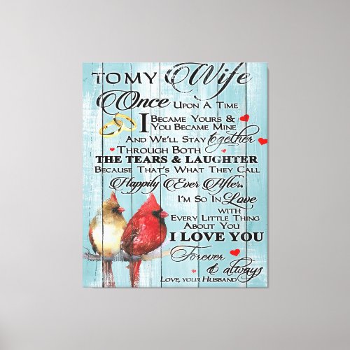 Love Quote For Wife  Trendy Present For Wife Canvas Print