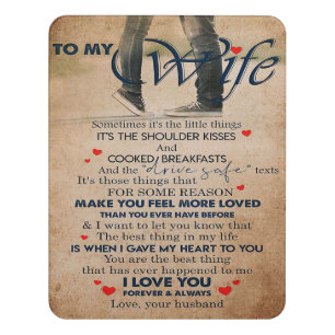 Love Quote For Wife, Wife Birthday, Wedding Couple Door Sign