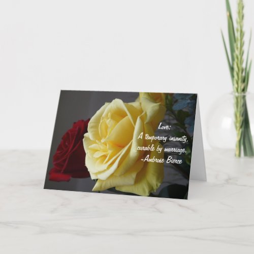 Love Quote Happy AnniversaryYellow Rose Card