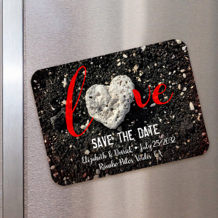 Love Quote Hawaii Beach Heart Photo Save the Date Magnet