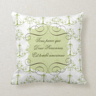 Love Quote in French Throw Pillow
