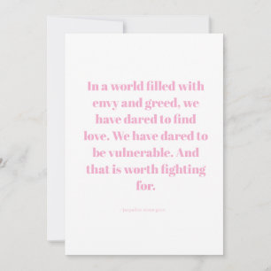 Love quote invitation