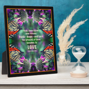 Love Quote Monarch Butterfly Inspirational Plaque