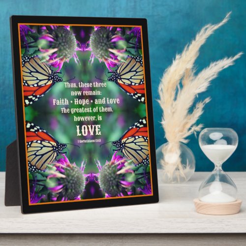 Love Quote Monarch Butterfly Inspirational Plaque