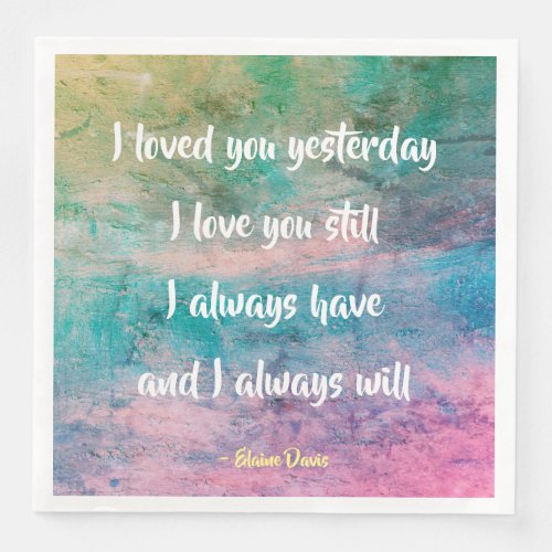 love quote paper napkins by DAL