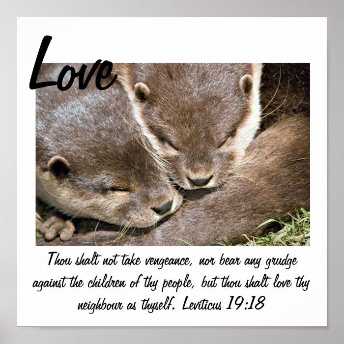 Love Quote Poster   Otters White