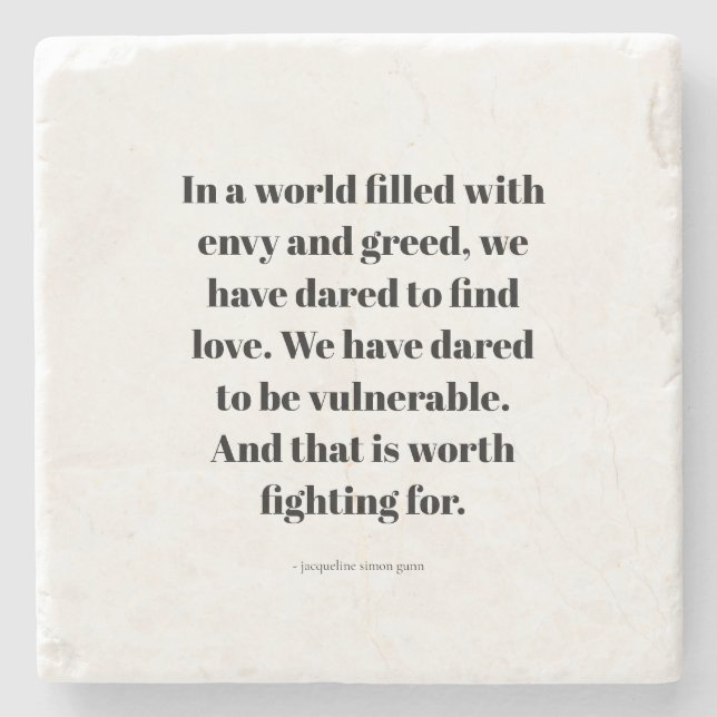 Love quote stone coaster (Front)